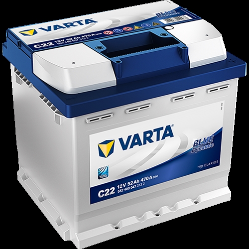 BATTERIA VARTA 12V 52AH 3470A(EN) C22